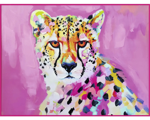 Gemaltes Bild eines Geparden im Rahmen