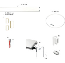 Flexible Fotowand Set naturel eiche weiß 95 cm 3 Fotos 2x 13x18 cm 1x 20x30 cm