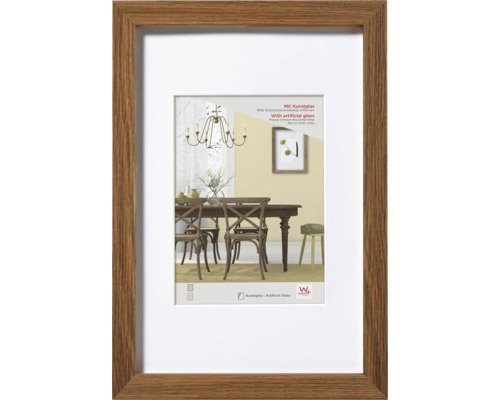 Bilderrahmen Holz Fiorito Kunstglas eiche dunkel 50x60 cm