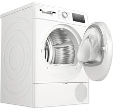 Bosch Wärmepumpentrockner mit offener Tür.