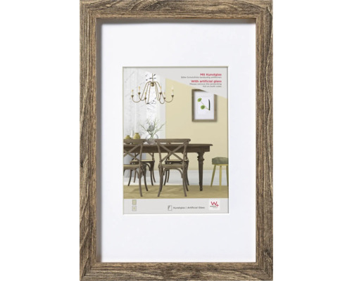 Bilderrahmen Holz Fiorito Kunstglas nussbaum 50x70 cm