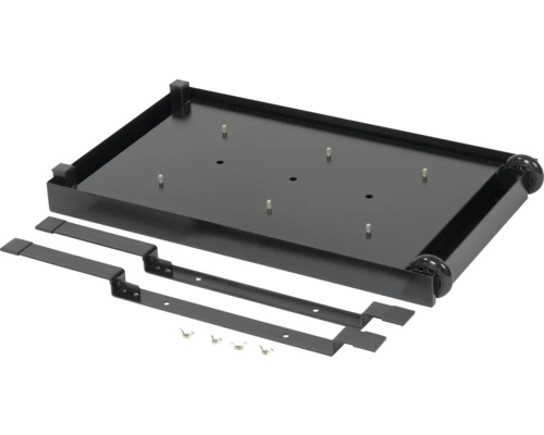 Rollbrett aus Stahl mit Anbauteilen