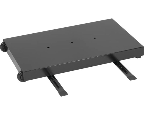 Rollbrett aus Metall mit Rollen und Aussparungen