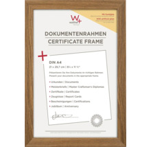 Dokumentenrahmen Holz Fiorito Kunstglas eiche dunkel 21x29,7 cm (DIN A4)