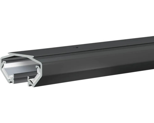 Display It LED Schiene schwarz 300 cm inkl. Befestigungsmaterial und Endkappen Aluminiumprofil zur Montage von Paneelen
