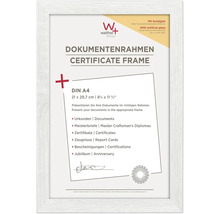 Dokumentenrahmen Holz Fiorito Kunstglas weiß 21x29,7 cm (DIN A4)