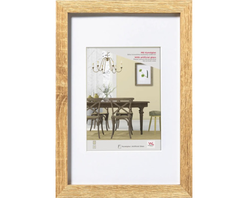 Bilderrahmen aus Holz mit Passepartout und Kunstglas