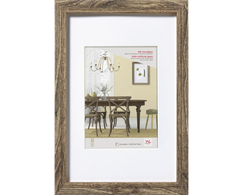 Bilderrahmen Holz Fiorito Kunstglas nussbaum 40x60 cm