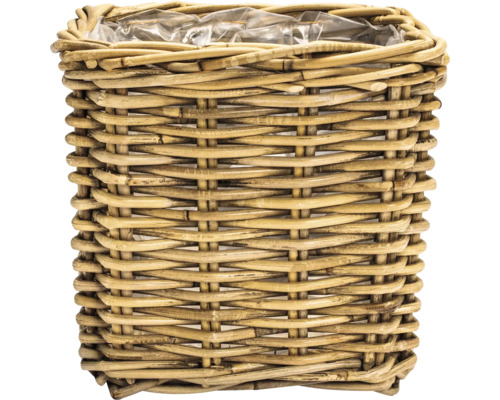 Blumenübertopf aus Weide mit Kunststoffeinsatz