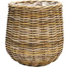 Geflochtener Pflanzkübel aus Rattan