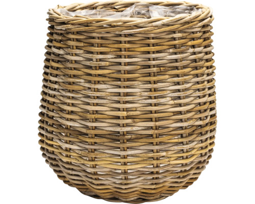 Geflochtener Pflanzkübel aus Rattan