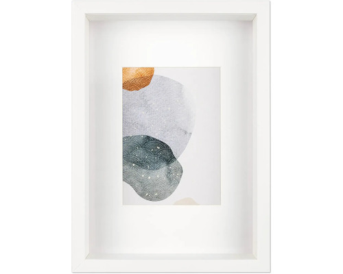 Dokumentenrahmen Holz Shape Kunstglas weiß 21x29,7 cm (DIN A4)