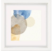 Bilderrahmen Holz Shape Kunstglas weiß 40x40 cm