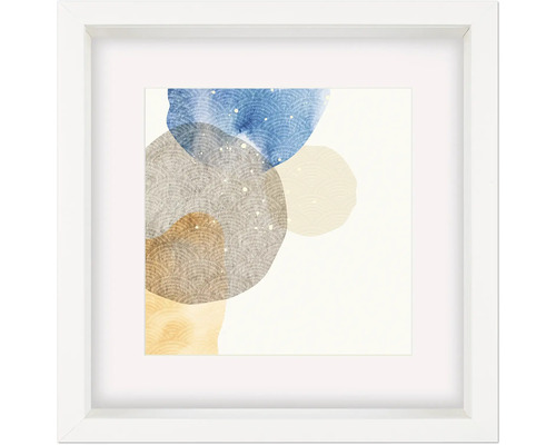 Bilderrahmen Holz Shape Kunstglas weiß 40x40 cm