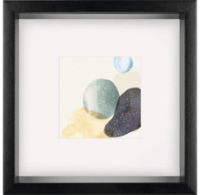 Bilderrahmen Holz Shape Kunstglas schwarz 25x25 cm