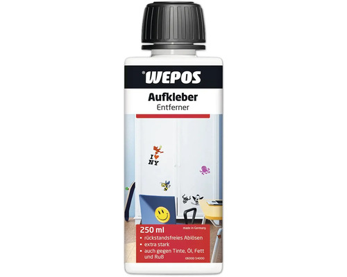 WEPOS Aufkleber Entferner 250 ml Flasche