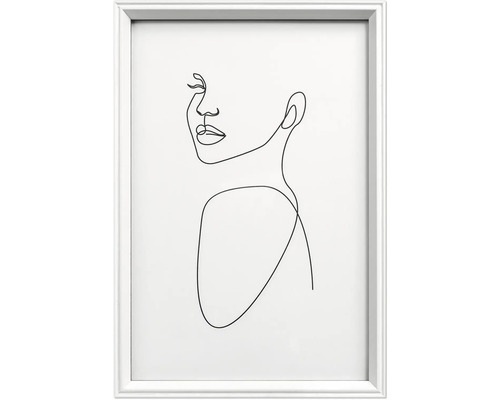 Bilderrahmen Holz Silhouette weiß 20x30 cm