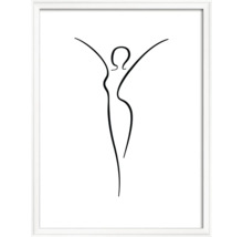 Bilderrahmen Holz Silhouette weiß 30x40 cm