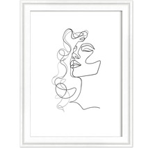 Bilderrahmen Holz Silhouette weiß 13x18 cm