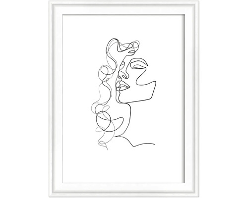 Bilderrahmen Holz Silhouette weiß 13x18 cm
