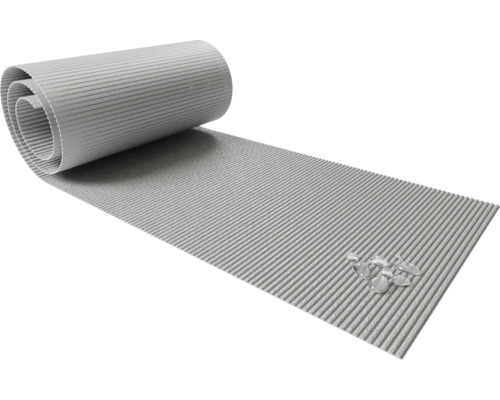 Rollbarer Belag mit Rillenstruktur und Wassertropfen