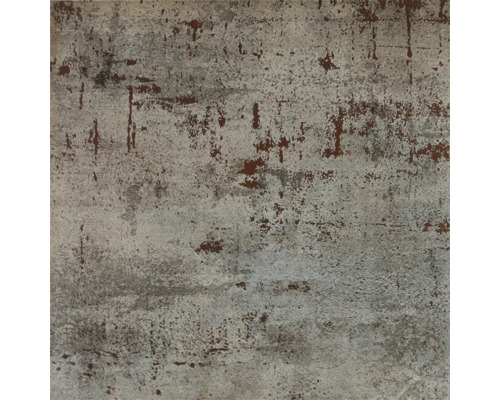 Feinsteinzeug Wand- und Bodenfliese Metal 60 cm x 60 cm x 1,05 cm steel glänzend rektifiziert Dekorplatte mit Strukturmuster