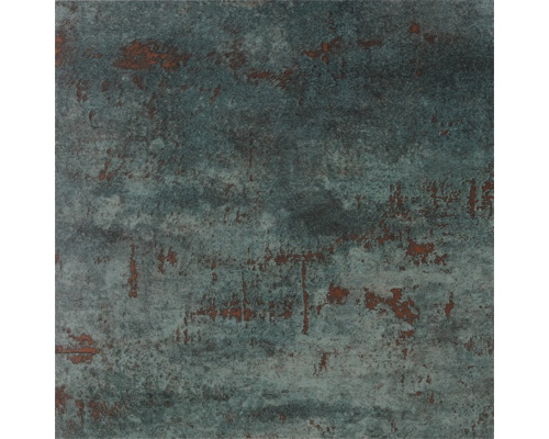 Feinsteinzeug Wand- und Bodenfliese Metal 60 cm x 60 cm x 1,05 cm seagreen glänzend rektifiziert Fliesenmuster mit matter Oberfläche und unregelmäßiger Textur