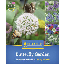 Schmetterlingsgarten Blumenzwiebeln Mega Packung mit Kiepenkerl Logo und Herz für Nützlinge Siegel