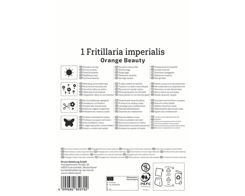 Informationen zu Fritillaria imperialis Orange Beauty auf Deutsch