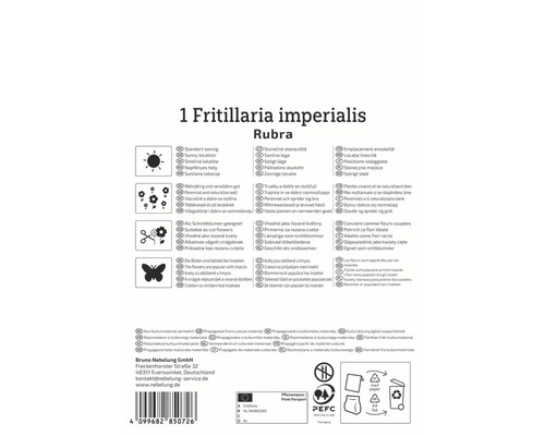 Informationen zu Fritillaria imperialis Rubra: Standort, Eigenschaften, Verwendung und Vermehrung