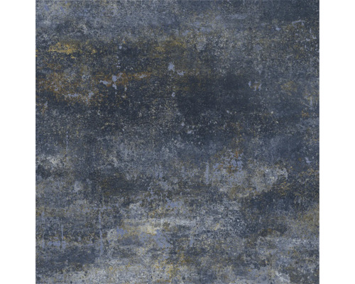 Feinsteinzeug Wand- und Bodenfliese Metal 60 cm x 60 cm x 0,95 cm royalblue glänzend rektifiziert Dunkle Fliese mit abstraktem Muster für den Innenbereich