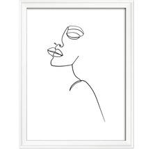 Bilderrahmen Holz Silhouette weiß 15x20 cm