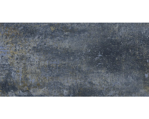 Feinsteinzeug Wand- und Bodenfliese Metal 30 cm x 60 cm x 1,05 cm royalblue glänzend rektifiziert Fliese mit metallischer Oberfläche