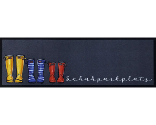 Schmutzfangläufer Schuhparkplatz Style Boots Antra 50x120 cm Fußabtreter Schuhparkplatz mit Gummistiefel Motiv