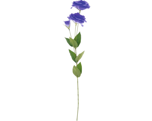 Künstliche Lisianthus-Blume mit grünen Blättern