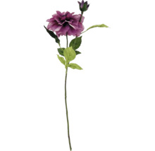 Künstliche Dahlie mit Blüte und Knospe