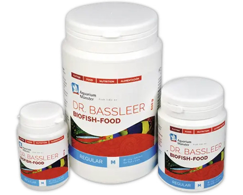 Aquariumfischfutter Aquarium Münster Dr. Bassleer Biofish Food Regular L 150 g, ⌀ 0,8 - 1,2 mm Drei Packungen Dr. Bassleer Biofish-Food Fischfutter