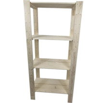 Holzregal mit vier Ablageflächen