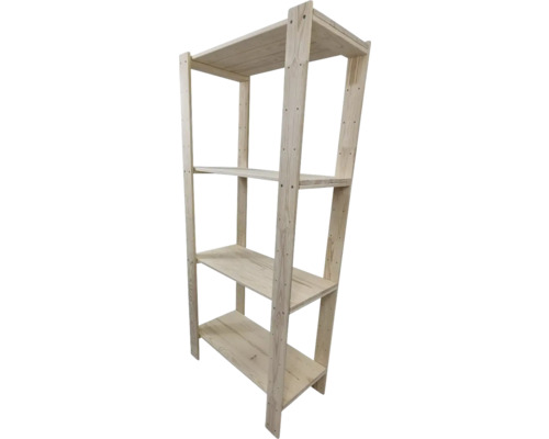 Holzregal mit vier Ablageflächen