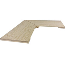 Eck-Tischplatte aus Holz