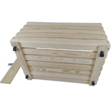 Holzbank zum Bepflanzen mit Rollen