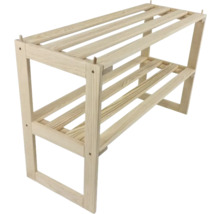 Schuhregal aus Holz mit zwei Ablagen