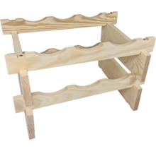 Weinregal aus Holz mit drei Ebenen