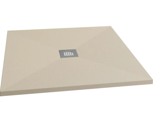 Duschwanne SCHULTE CENTROSTONE 90 x 90 x 3 cm sand matt strukturiert D220090 172 Duschwanne mit Ablaufgarnitur