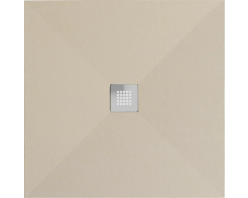 Quadratische Duschwanne mit Ablaufrinne