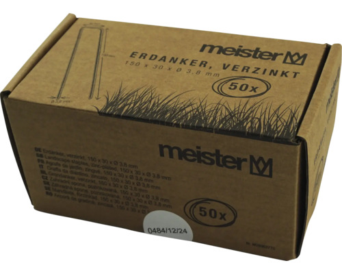 Verpackungseinheit Erdanker, verzinkt, 150x30x3,8 mm, 50 Stück