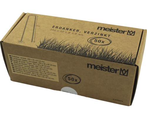 Verpackung Erdanker verzinkt, 200x30x3,8 Millimeter, 50 Stück