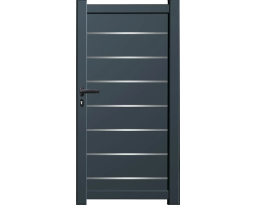 Gartentor aus Aluminium mit horizontalen Zierelementen