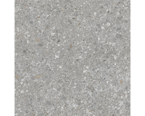 Feinsteinzeug Wand- und Bodenfliese Luxora grey 60 cm x 60 cm x 0,85 cm rektifiziert Graue Feinsteinzeugfliese mit Steindekor