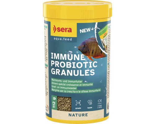Fischfutter sera Immune Probiotic Granules 250 ml (112 g), Wachstumsfutter, Züchterfutter